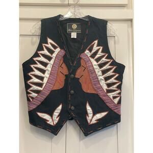 Victtor Camerena (Mexico) VTG 80's 100% Cotton mosaic vest Med